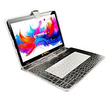 LINSAY 10.1" Octa Core 256GB Tablet with Silver Keyboard