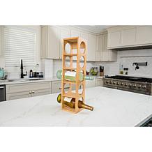 Lipper 5-Bottle Bamboo Stacking Wine Rack