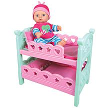 Lissi 12in Doll Set Bunk Bed and highchair 3pc Playset