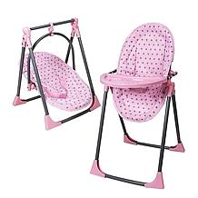 Lissi Baby Doll 6-in-1 Convertible Highchair Play Set