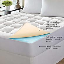 LoftWorks 1.5" Washable Memory Foam Mattress Pad - Full