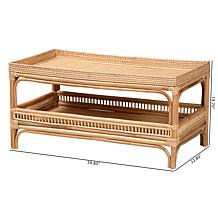 Lombok Natural Rattan Coffee Table 39.8" W x 22.8" D x 19.7" H