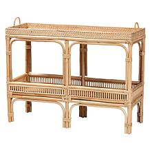 Lombok Natural Rattan Console Table 39.4" W x 15" D x 30.1" H