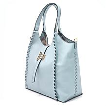 London Fog Jade Whipstitch Tote Bag with Crossbody Strap
