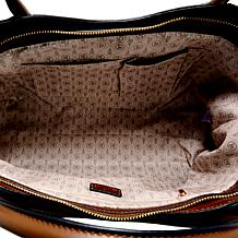 London Fog Raily Faux Suede Tote Handbag with Strap