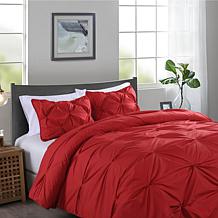 Lotus Home Cottonpure 100% Cotton Pintuck Duvet Cover Mini Set - King