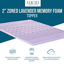 LUCID Comfort Collection 2" Zoned Lavender Memory Foam Topper- Twin XL