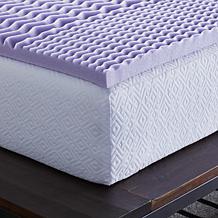 LUCID Comfort Collection 2" Zoned Lavender Memory Foam Topper - King