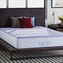 LUCID Comfort Collection 2" Zoned Lavender Memory Foam Topper- Twin XL