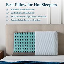 Lucid Comfort Collection Bamboo Charcoal Gel Memory Foam Pillow, Queen
