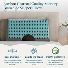 Lucid Comfort Collection Bamboo Gel Memory Foam Side Sleeper Pillow
