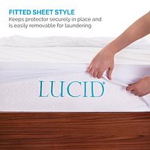 LUCID Comfort Collection Bamboo Jersey Mattress Protector - Full