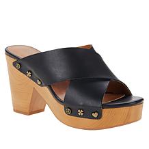 Lucky Brand Takara Leather Faux Wood Wedge Sandal