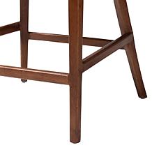 Lumajang Bohemian Rattan Bar Stool with Acacia Wood Base