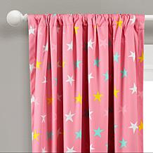Lush Décor Blackout Window Curtain Panel 95x52 - Unicorn Rainbow Star