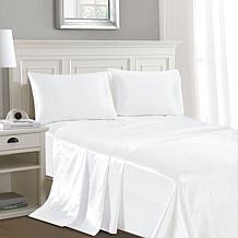 Luxury Home Silky Soft Satin 4-Piece Sheet Set- Full