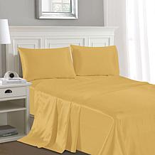 Luxury Home Silky Soft Satin 4-Piece Sheet Set- King