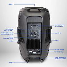 LyxPro 15" Portable PA System, Rechargeable Battery Speaker System