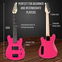 LyxPro 30" Electric Guitar Kit, Beginner Kit for Kids w/20W Amp & More