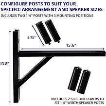 LyxPro Set of 2 Wall Mount Speaker Bracket, Heavy-Duty Speaker Mount