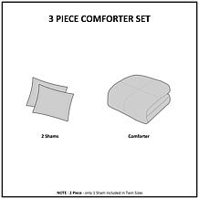 Madison Park Amaya 3-Pc Seersucker Comforter Set Ivory Full/Queen