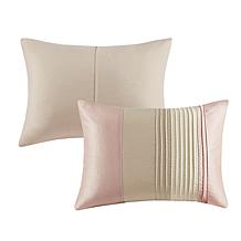 Madison Park Amherst 7-Piece Comforter Set Blush/Taupe Cal King