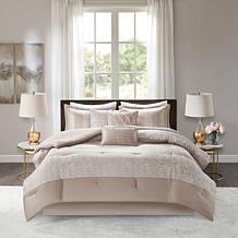 Madison Park Ava 7 Piece Chenille Jacquard Comforter Set Queen