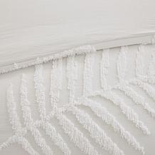 Madison Park Bahari 3-Pc Chenille Palm Duvet Cover Set White F/Q