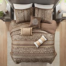 Madison Park Bellagio 6pc Coverlet Set/Full/Queen/Brown