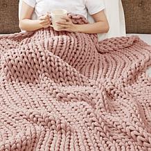 Madison Park Chunky Double Knit Handmade Throw 50"W x 60"L