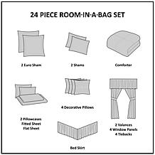 Madison Park Essentials - Brystol - 24 Piece Room in a Bag - Queen