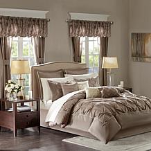 Bellagio 7 Piece Jacquard Comforter Set Brown Cal King, 1 unit - Kroger