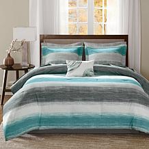 Madison Park Essentials Saben Comforter & Cotton Sheet Set, Aqua- Twin