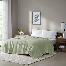 Madison Park Freshspun Basketweave Cotton Blanket - Full/Queen