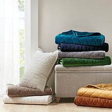 Madison Park Harper Faux Velvet Reversible 3pc Coverlet Set - K/Cal K