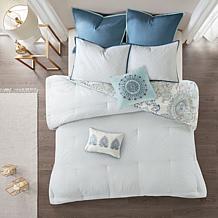 Madison Park Isla 8-Piece Reversible Comforter Set, Blue - Queen