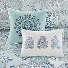 Madison Park Isla 8-Piece Reversible Comforter Set, Blue - Queen