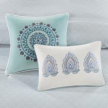 Madison Park Isla 8-Piece Reversible Comforter Set, Blue - King
