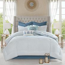 Madison Park Isla 8-Piece Reversible Comforter Set, Blue - King