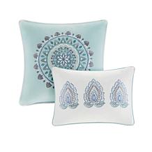 Madison Park Isla 8-Piece Reversible Comforter Set, Blue - King