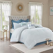 Madison Park Isla 8-Piece Reversible Comforter Set, Blue - Cal King