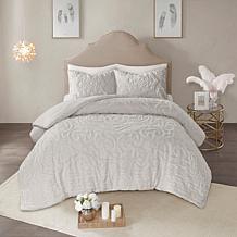 Madison Park Laetitia Tufted Chenille Medallion Comforter Set- K/Cal K