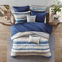 Madison Park Marina 8-pc Seersucker Comforter/Coverlet Set- Full/Queen