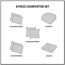 Madison Park Marina 8-pc Seersucker Comforter/Coverlet Set - K/Cal K