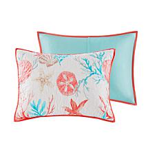 Madison Park Pebble Beach 6pc Coral Coverlet Set - F/Q