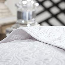 Madison Park Quebec King Quilted Bedspread Set - White
