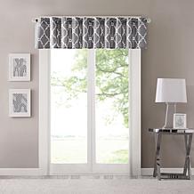 Madison Park Saratoga Fretwork Valance - Grey - 50"x18"