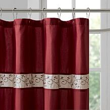 Madison Park Serene Polyester Shower Curtain - Red