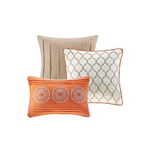 Madison Park Tangiers 6-pc Reversible Coverlet Set- Orange, Full/Queen