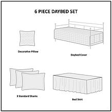 Madison Park Tuscany 6pc Reversible Scalloped Daybed Cover Set